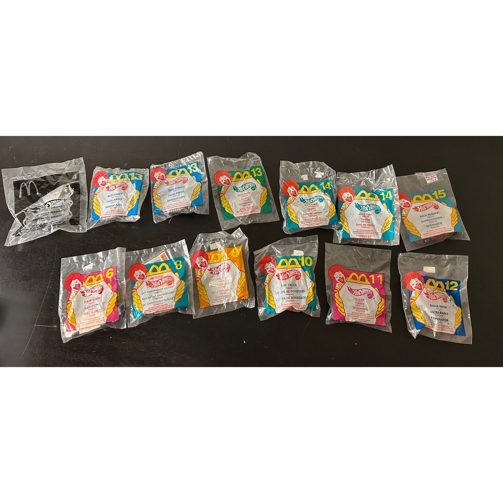 McDonalds Hot Wheels Cars 1994-2003 Happy Meal Toys Lot Of 13